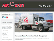 Tablet Screenshot of abc-waste.com